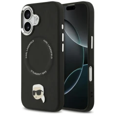 Чехол Karl Lagerfeld Karl Pin для iPhone 17 Black with MagSafe (KLHMP17SPSMLRKLK)
