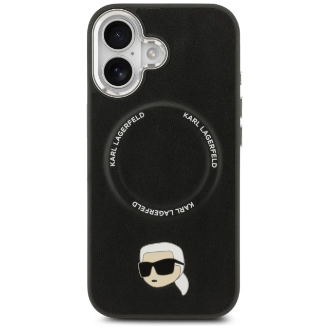 Чохол Karl Lagerfeld Karl Pin для iPhone 17 Black with MagSafe (KLHMP17SPSMLRKLK)