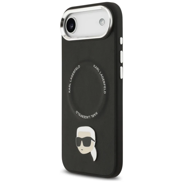 Чохол Karl Lagerfeld Karl Pin для iPhone 17 Air Black with MagSafe (KLHMP17MPSMLRKLK)