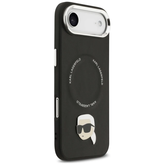 Чохол Karl Lagerfeld Karl Pin для iPhone 17 Air Black with MagSafe (KLHMP17MPSMLRKLK)
