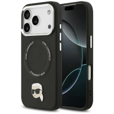 Чохол Karl Lagerfeld Karl Pin для iPhone 17 Pro Black with MagSafe (KLHMP17LPSMLRKLK)
