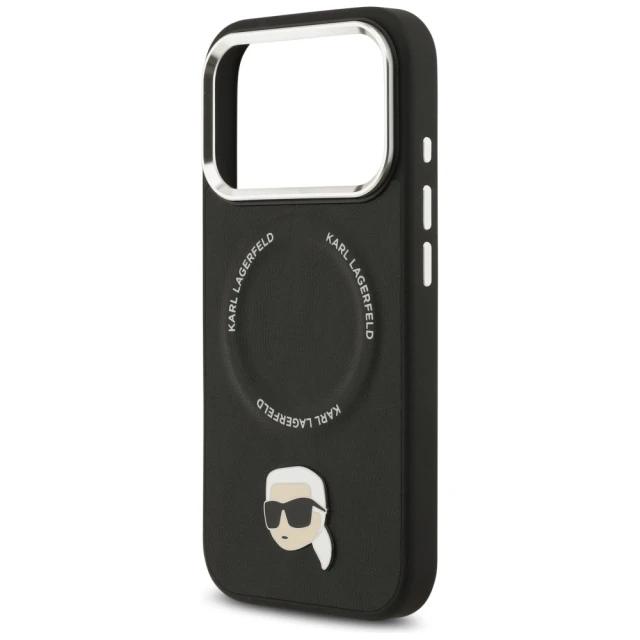 Чохол Karl Lagerfeld Karl Pin для iPhone 17 Pro Max Black with MagSafe (KLHMP17XPSMLRKLK)