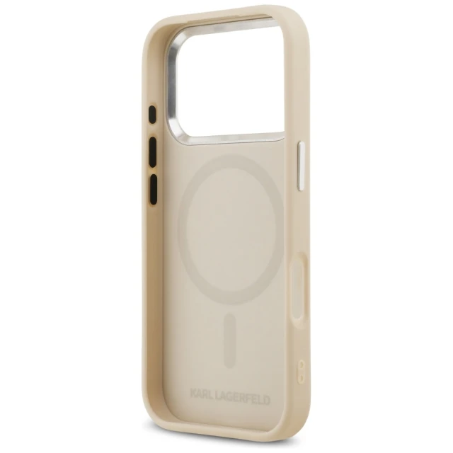 Чохол Karl Lagerfeld Karl Pin для iPhone 17 Pro Max Beige with MagSafe (KLHMP17XPSMLRKLE)