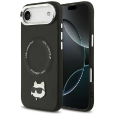 Чохол Karl Lagerfeld Choupette Pin для iPhone 17 Air Black with MagSafe (KLHMP17MPSMLRCHK)