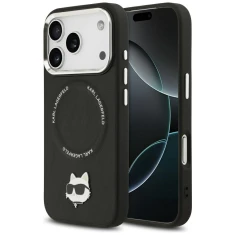 Чехол Karl Lagerfeld Choupette Pin для iPhone 17 Pro Black with MagSafe (KLHMP17LPSMLRCHK)