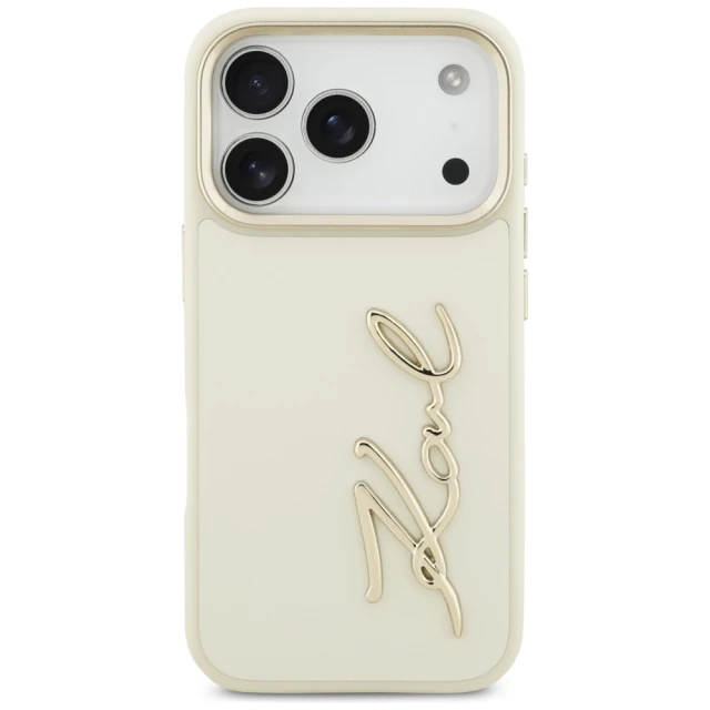 Чохол Karl Lagerfeld Karl Script Logo для iPhone 17 Pro Beige (KLHCP17LPSKMGVE)