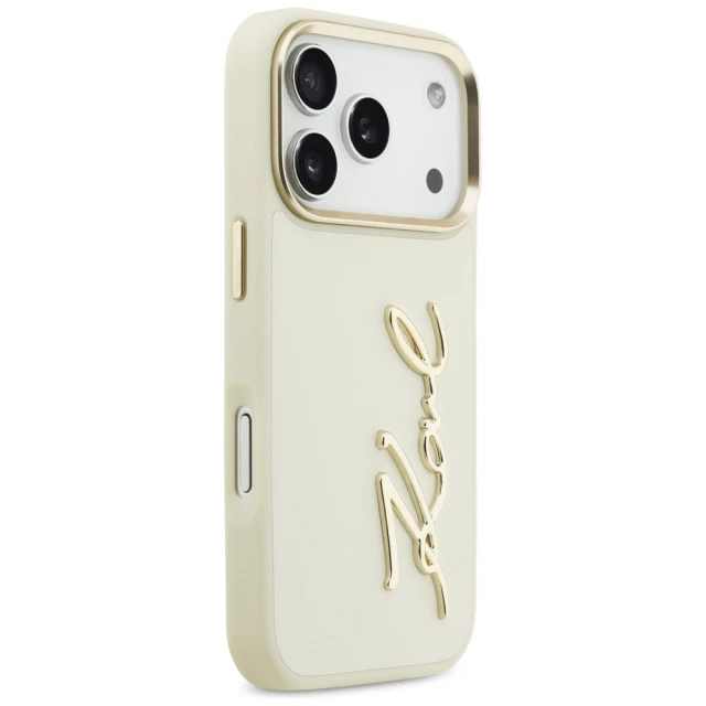 Чохол Karl Lagerfeld Karl Script Logo для iPhone 17 Pro Beige (KLHCP17LPSKMGVE)