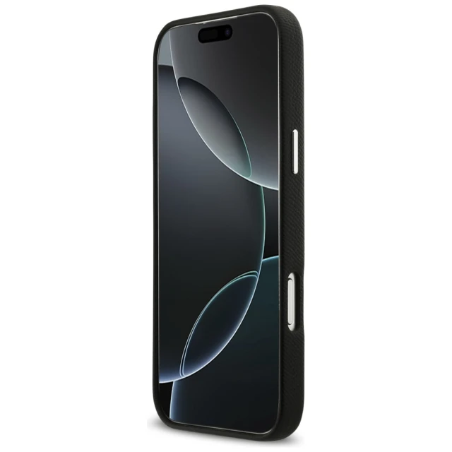 Чохол Karl Lagerfeld FW Grained Signature Logo для iPhone 17 Pro Max Black (KLHCP17XPGFKSRSK)