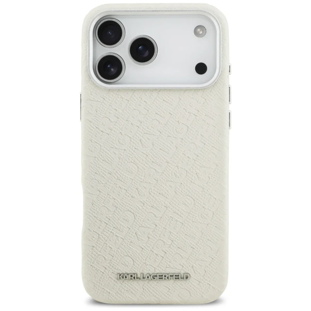 Чохол Karl Lagerfeld FW Stamped Karl для iPhone 17 Pro Max Beige with MagSafe (KLHMP17XPGKLFOFE)