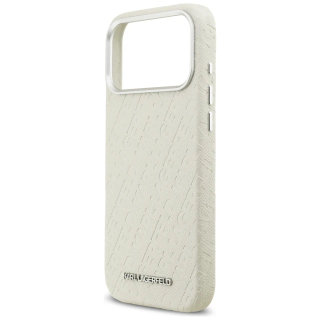 Чохол Karl Lagerfeld FW Stamped Karl для iPhone 17 Pro Max Beige with MagSafe (KLHMP17XPGKLFOFE)