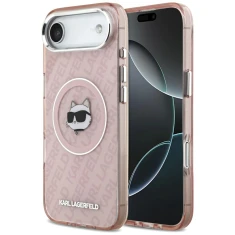Чохол Karl Lagerfeld IML Choupette Head Logo для iPhone 17 Air Pink with MagSafe (KLHMP17MHMKBCHOP)