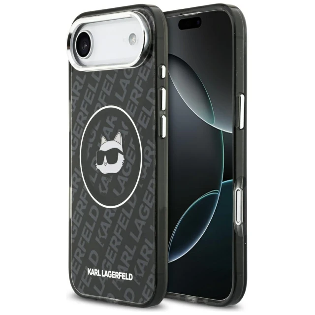 Чохол Karl Lagerfeld IML Choupette Head Logo для iPhone 17 Air Black with MagSafe (KLHMP17MHMKBCHOK)