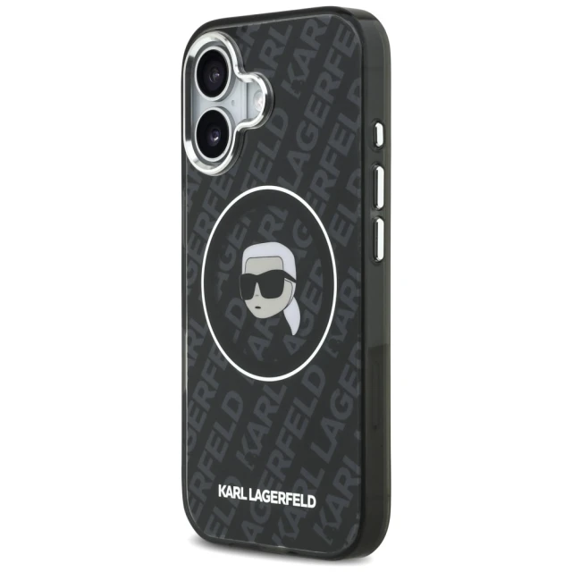 Чохол Karl Lagerfeld IML Karl Head Logo для iPhone 17 Black with MagSafe (KLHMP17SHMKBKHOK)