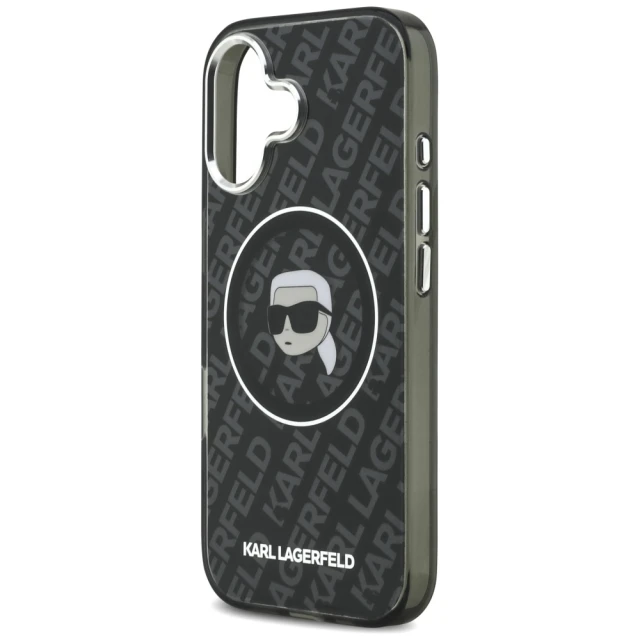 Чохол Karl Lagerfeld IML Karl Head Logo для iPhone 17 Black with MagSafe (KLHMP17SHMKBKHOK)