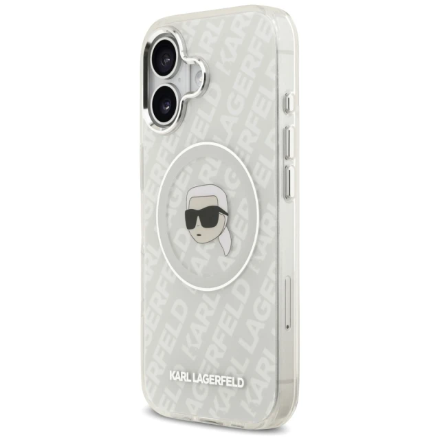 Чохол Karl Lagerfeld IML Karl Head Logo для iPhone 17 Gray with MagSafe (KLHMP17SHMKBKHOG)