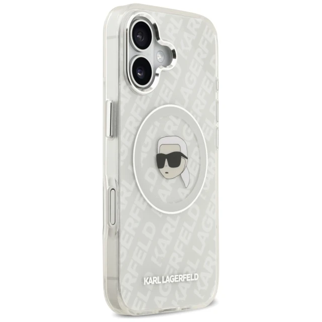 Чохол Karl Lagerfeld IML Karl Head Logo для iPhone 17 Gray with MagSafe (KLHMP17SHMKBKHOG)