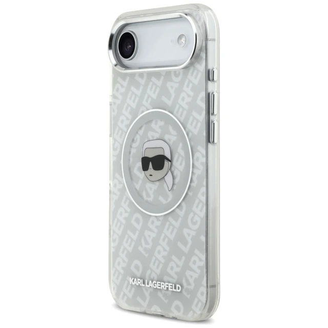 Чохол Karl Lagerfeld IML Karl Head Logo для iPhone 17 Air Gray with MagSafe (KLHMP17MHMKBKHOG)