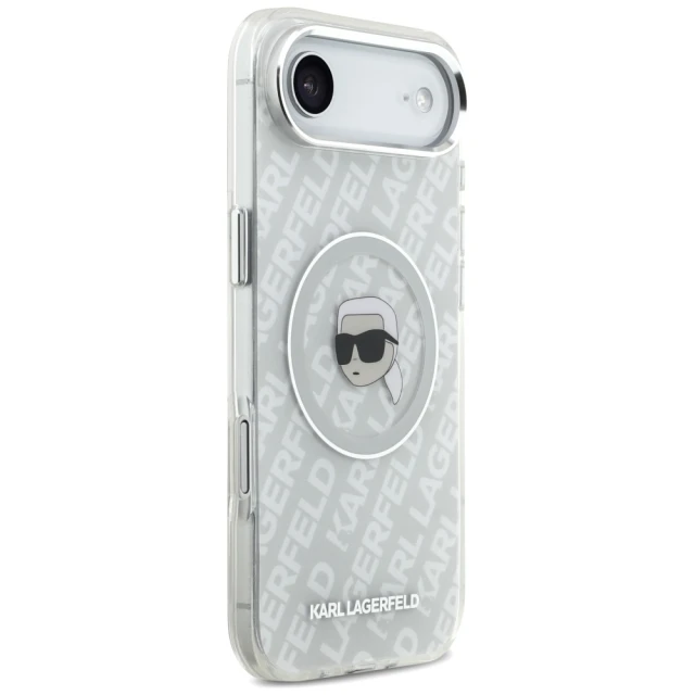 Чохол Karl Lagerfeld IML Karl Head Logo для iPhone 17 Air Gray with MagSafe (KLHMP17MHMKBKHOG)