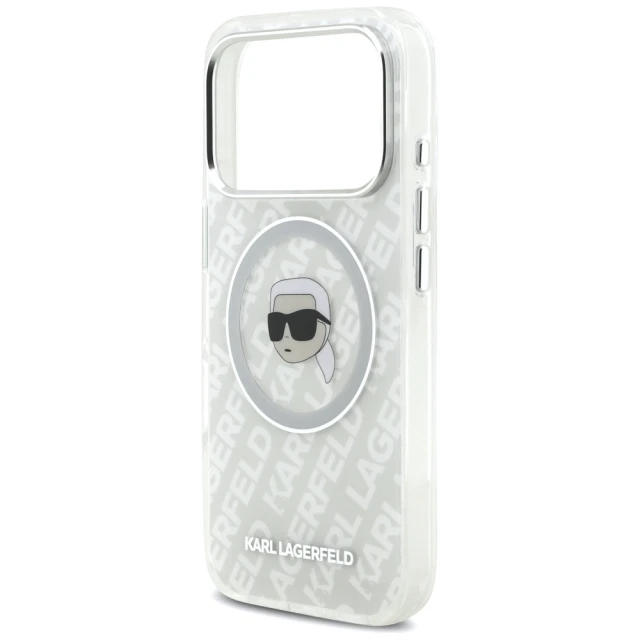 Чохол Karl Lagerfeld IML Karl Head Logo для iPhone 17 Pro Max Gray with MagSafe (KLHMP17XHMKBKHOG)