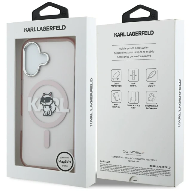 Чохол Karl Lagerfeld IML Choupette Sketch Logo для iPhone 17 Pink (KLHMP17SHGCHGKBP)