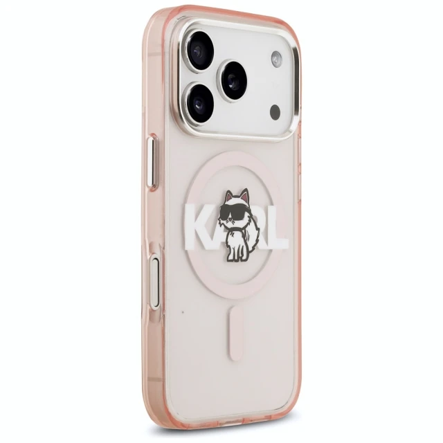 Чохол Karl Lagerfeld IML Choupette Sketch Logo для iPhone 17 Pro Pink (KLHMP17LHGCHGKBP)