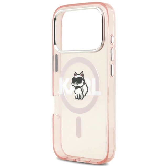 Чохол Karl Lagerfeld IML Choupette Sketch Logo для iPhone 17 Pro Pink (KLHMP17LHGCHGKBP)