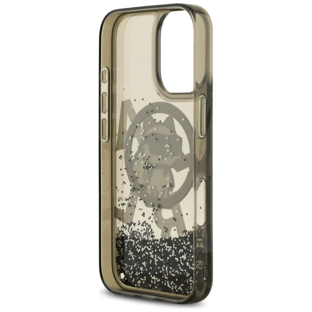 Чохол Karl Lagerfeld Liquid Glitter Choupette Logo для iPhone 17 Black with MagSafe (KLHMP17SLCHSCTDK)