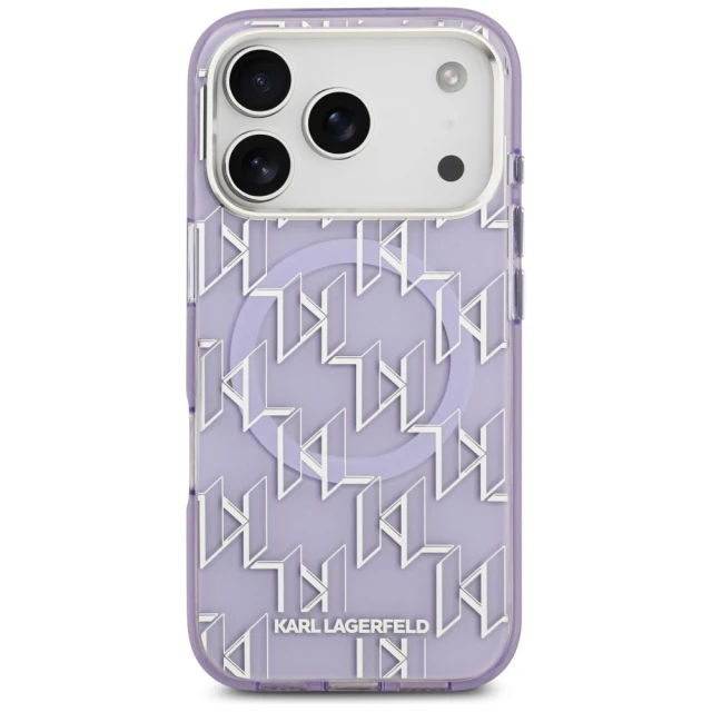 Чохол Karl Lagerfeld IML KL Monogram для iPhone 17 Pro Purple with MagSafe (KLHMP17LHMIKLMEU)