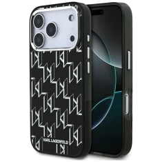 Чехол Karl Lagerfeld IML KL Monogram для iPhone 17 Pro Black with MagSafe (KLHMP17LHMIKLMEK)