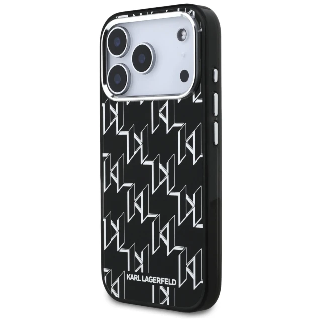 Чохол Karl Lagerfeld IML KL Monogram для iPhone 17 Pro Black with MagSafe (KLHMP17LHMIKLMEK)