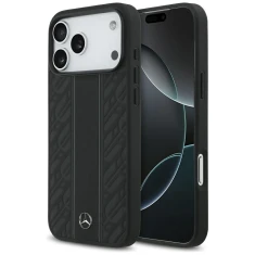 Чохол Mercedes Leather Laurel Leaves Stripes для iPhone 17 Pro Max Black with MagSafe (MEHMP17X25RLDLKH)