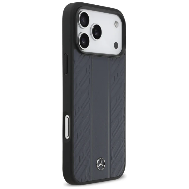 Чохол Mercedes Leather Laurel Leaves Stripes для iPhone 17 Pro Max Blue with MagSafe (MEHMP17X25RLDLVB)