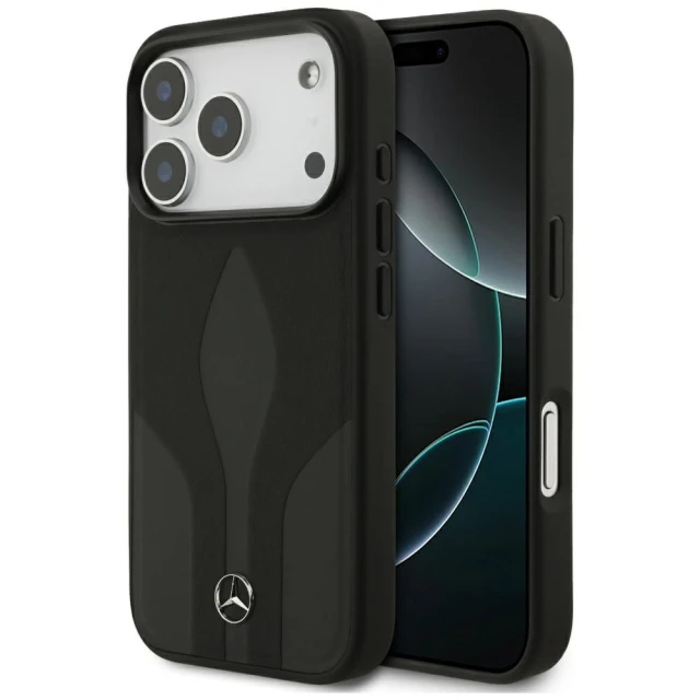 Чохол Mercedes Leather The Move для iPhone 17 Pro Black with MagSafe (MEHMP17L25ROLAUK)