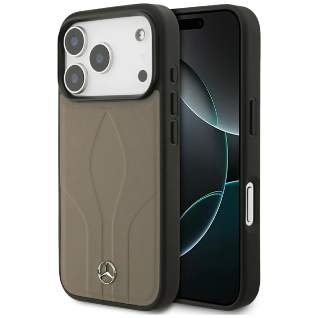 Чохол Mercedes Leather The Move для iPhone 17 Pro Taupe with MagSafe (MEHMP17L25ROLAUT)