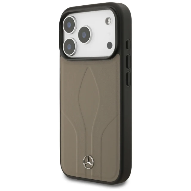 Чохол Mercedes Leather The Move для iPhone 17 Pro Taupe with MagSafe (MEHMP17L25ROLAUT)