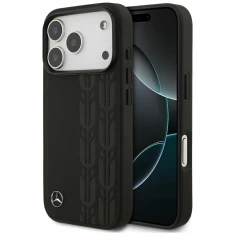 Чехол Mercedes Leather Laurel Leaves для iPhone 17 Pro Black with MagSafe (MEHMP17L25RDSLAK)