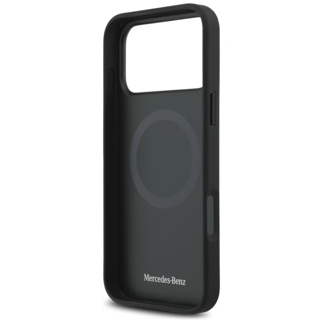 Чохол Mercedes Leather Star Pattern Stripes для iPhone 17 Pro Max Black with MagSafe (MEHMP17X25RPSLKH)