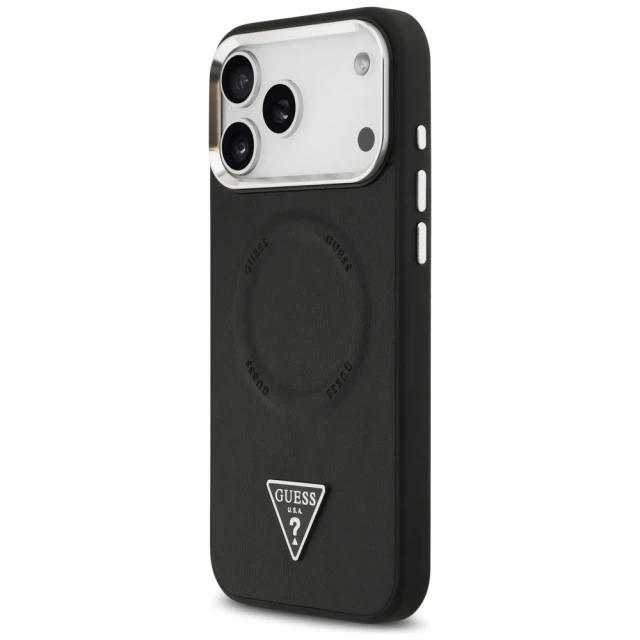 Чехол Guess Triangle Logo для iPhone 17 Pro Black with MagSafe (GUHMP17LPSDTSCMK)