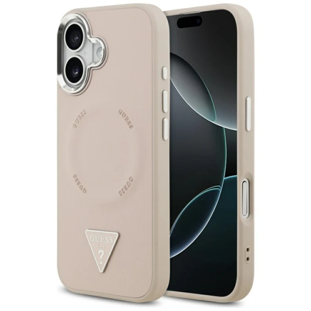 Чохол Guess Triangle Logo для iPhone 17 Pink with MagSafe (GUHMP17SPSDTSCMP)