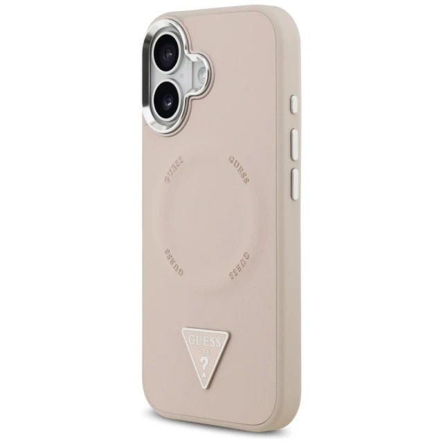 Чохол Guess Triangle Logo для iPhone 17 Pink with MagSafe (GUHMP17SPSDTSCMP)