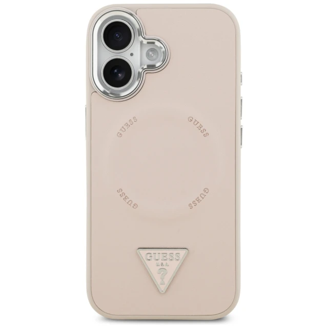 Чохол Guess Triangle Logo для iPhone 17 Pink with MagSafe (GUHMP17SPSDTSCMP)