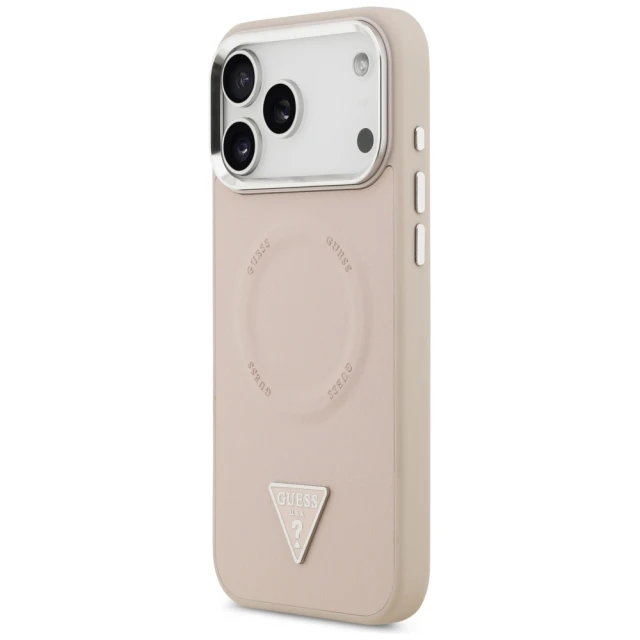 Чехол Guess Triangle Logo для iPhone 17 Pro Max Pink with MagSafe (GUHMP17XPSDTSCMP)