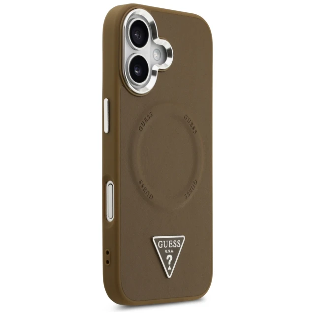 Чохол Guess Triangle Logo для iPhone 17 Brown with MagSafe (GUHMP17SPSDTSCMW)