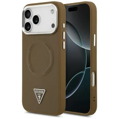 Чохол Guess Triangle Logo для iPhone 17 Pro Brown with MagSafe (GUHMP17LPSDTSCMW)