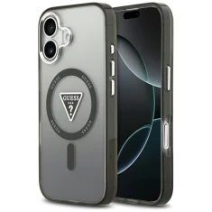 Чехол Guess IML Gradient Triangle Logo для iPhone 17 Black (GUHMP17SHGTMLCGK)