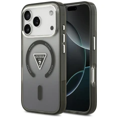 Чохол Guess IML Gradient Triangle Logo для iPhone 17 Pro Black (GUHMP17LHGTMLCGK)