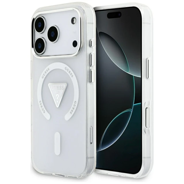 Чохол Guess IML Gradient Triangle Logo для iPhone 17 Pro Clear (GUHMP17LHGTMLCGT)