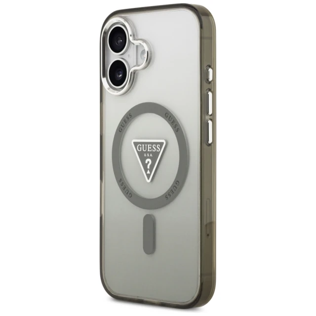 Чехол Guess IML Gradient Triangle Logo для iPhone 17 Khaki with MagSafe (GUHMP17SHGTMLCGA)