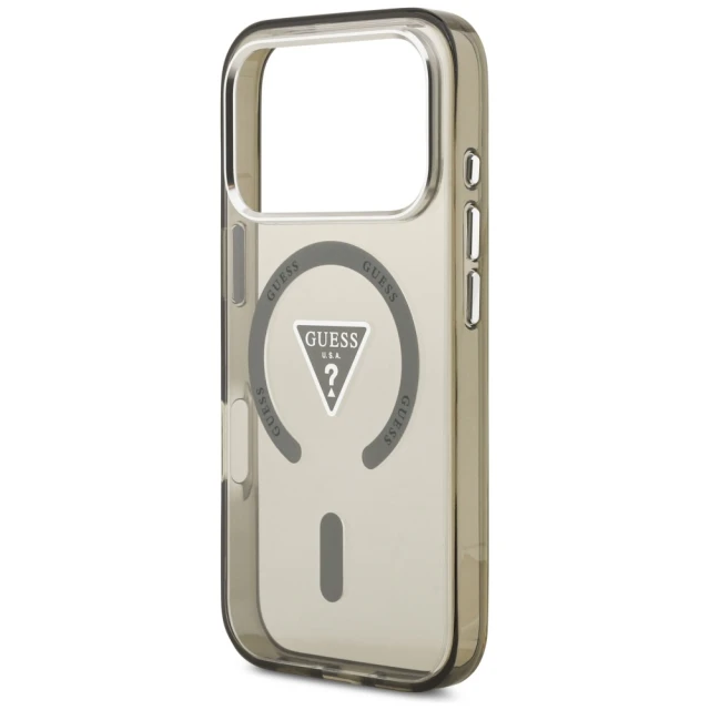 Чохол Guess IML Gradient Triangle Logo для iPhone 17 Pro Khaki with MagSafe (GUHMP17LHGTMLCGA)