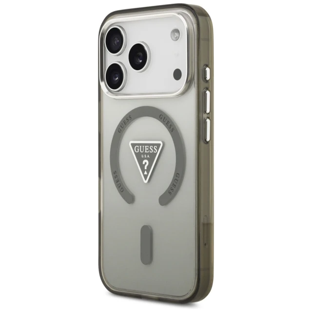 Чехол Guess IML Gradient Triangle Logo для iPhone 17 Pro Max Khaki with MagSafe (GUHMP17XHGTMLCGA)